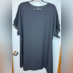 NWT Emory Rose Elegant Black Ruffle Sleeve Dress Size: L